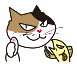 Cat & Fish sticker #4292349