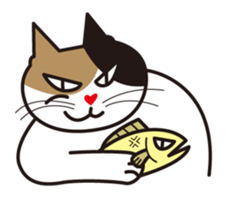 Cat & Fish sticker #4292351