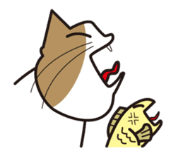 Cat & Fish sticker #4292361