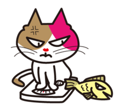 Cat & Fish sticker #4292362
