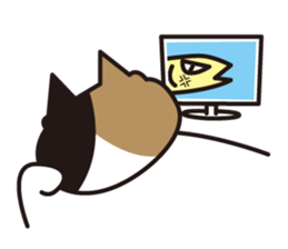 Cat & Fish sticker #4292363