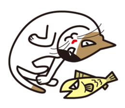 Cat & Fish sticker #4292367