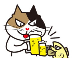 Cat & Fish sticker #4292370