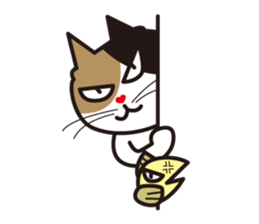 Cat & Fish sticker #4292376