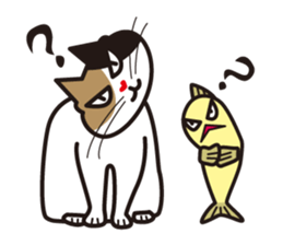 Cat & Fish sticker #4292377