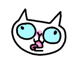 White cat NEKOTA sticker #4292674
