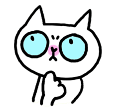 White cat NEKOTA sticker #4292676