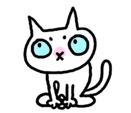 White cat NEKOTA sticker #4292689