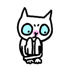 White cat NEKOTA sticker #4292691