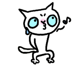 White cat NEKOTA sticker #4292694