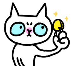 White cat NEKOTA sticker #4292696