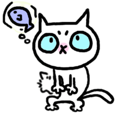 White cat NEKOTA sticker #4292697