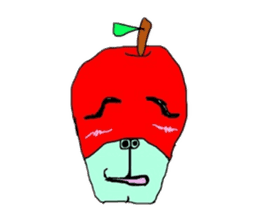 Lazy face's fruits sticker #4293472