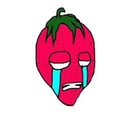 Lazy face's fruits sticker #4293483