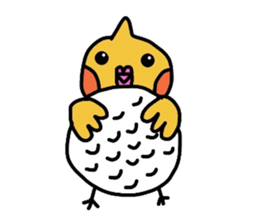 mikan is cockatiel (golf version) sticker #4293755
