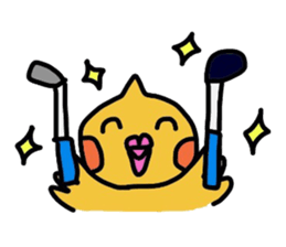 mikan is cockatiel (golf version) sticker #4293765