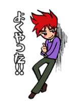 hot blooded man! sticker #4294241