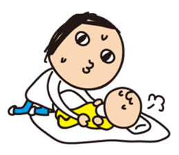 Ikuko during child-rearing sticker #4294753