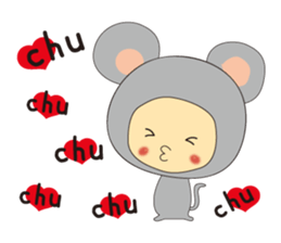 love me! costume kids sticker #4295102