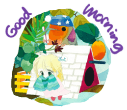 Poe and Rilfee -in English sticker #4295577