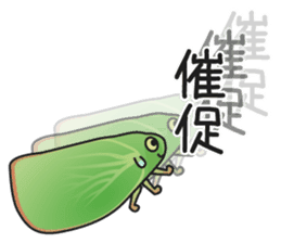 Green flatid planthopper sticker #4295841
