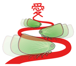 Green flatid planthopper sticker #4295851