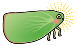 Green flatid planthopper sticker #4295852