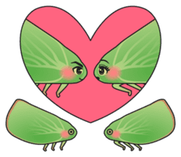 Green flatid planthopper sticker #4295859