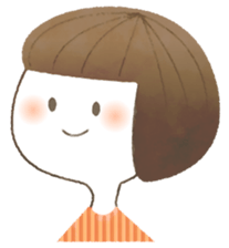 Cute bob girl sticker #4297264