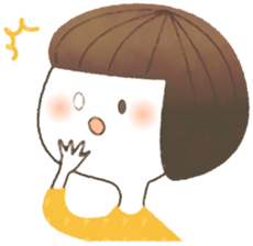 Cute bob girl sticker #4297268