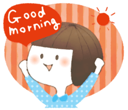 Cute bob girl sticker #4297271