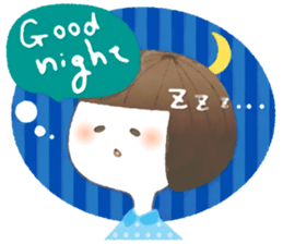 Cute bob girl sticker #4297272