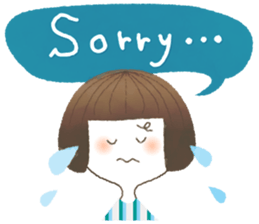 Cute bob girl sticker #4297280