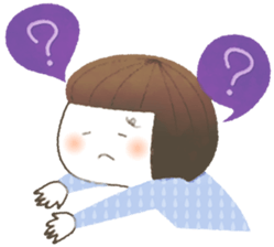 Cute bob girl sticker #4297284