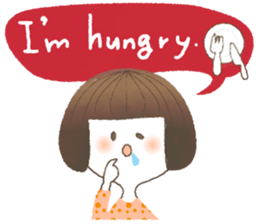 Cute bob girl sticker #4297287