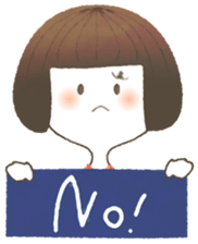 Cute bob girl sticker #4297292