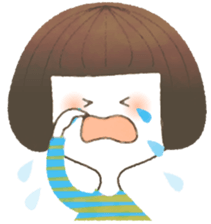 Cute bob girl sticker #4297296