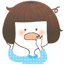 Cute bob girl sticker #4297298