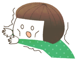 Cute bob girl sticker #4297302