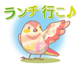 colorful cute birds sticker #4297458