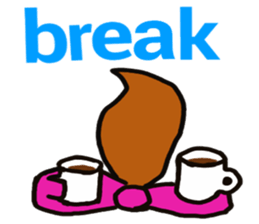 Happy ponytail sticker #4297827