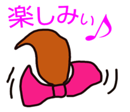 Happy ponytail sticker #4297846