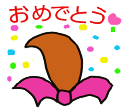 Happy ponytail sticker #4297856