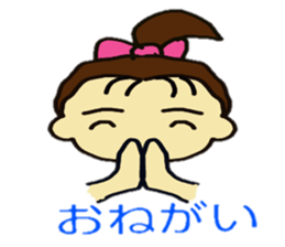 Happy ponytail sticker #4297858