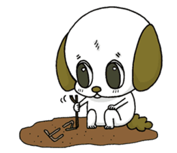 stamp of the puppy sticker #4298162