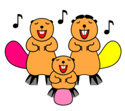 SINGING BEAVERS sticker #4298577