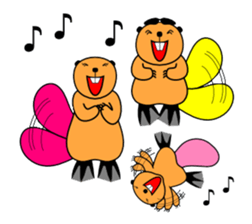 SINGING BEAVERS sticker #4298578