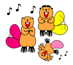 SINGING BEAVERS sticker #4298578