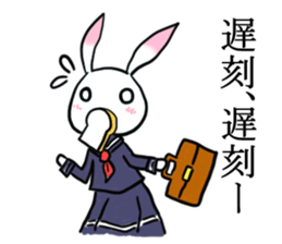 Rabbit of the pink ear 3 sticker #4298744