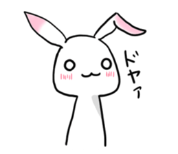 Rabbit of the pink ear 3 sticker #4298760